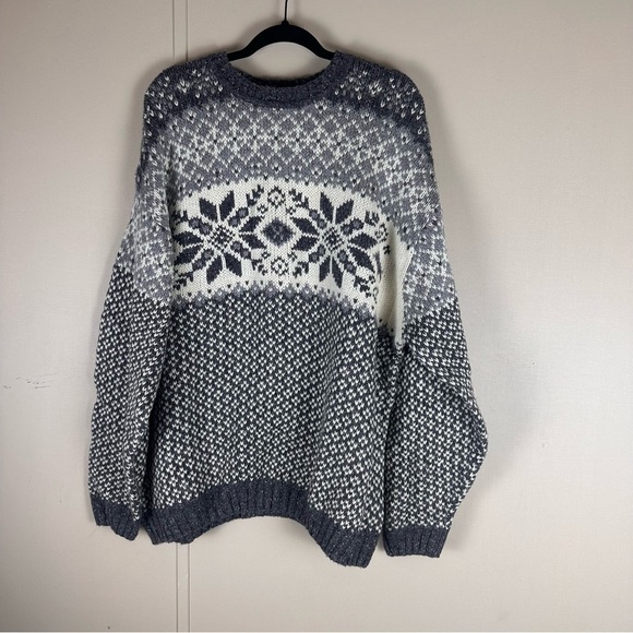 Vintage Trader Bay Snowflake Winter Ski Crewneck Sweater Mens Size 2X - Picture 2 of 8